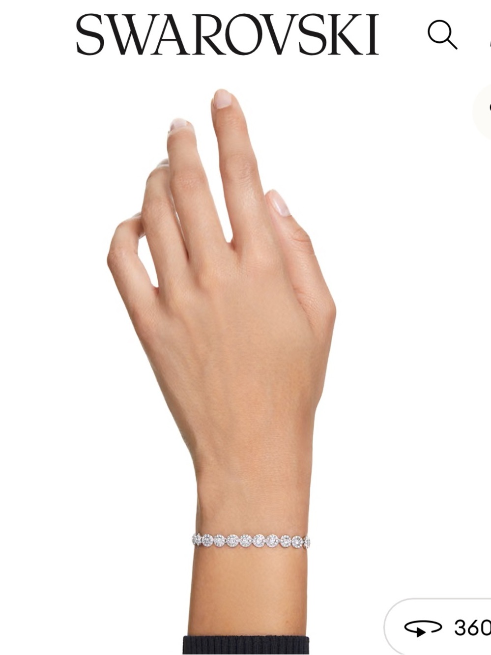 Swarovski Angelic Bracelet White Rhodium Plated